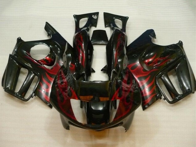 1995-1996 Honda CBR600 F3 Motorcycle Fairings - Glossy Black Red Flame UK