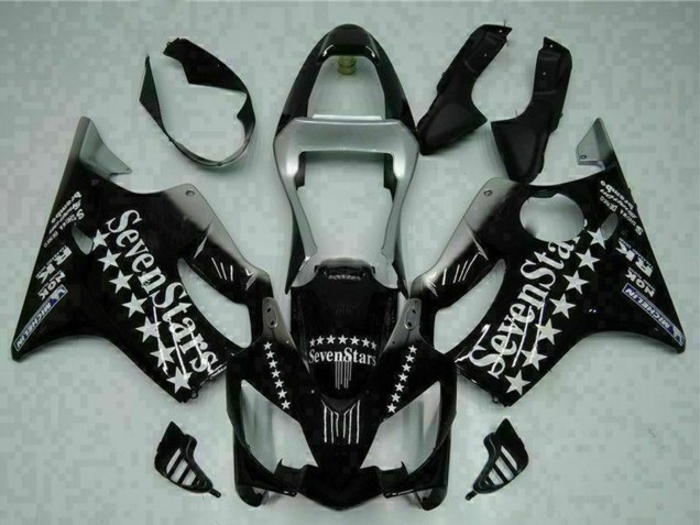 2001-2003 Honda CBR600 F4i Motorcycle Fairings - Glossy Black Silver SevenStars UK