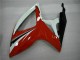2006-2007 Suzuki GSXR 600/750 Motorcycle Fairings - White Red Glossy Black Stripe UK