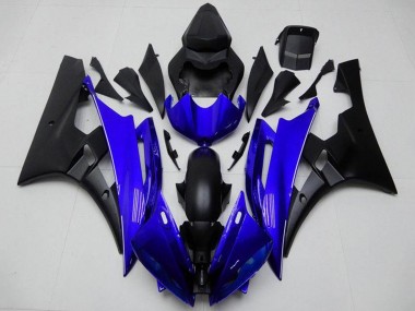 2006-2007 Yamaha YZF R6 Motorcycle Fairing - Blue Matte Black UK