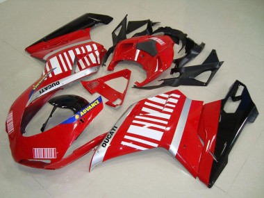2007-2014 Ducati 848 1098 1198 Motorcycle Fairings - Silver Blue Red Glossy Black UK
