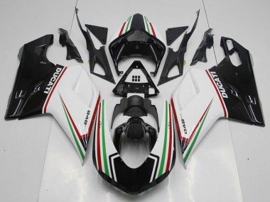 2007-2014 Ducati 848 Motorcycle Fairing Kits - White Red Green Glossy Black UK