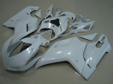 2007-2014 Ducati 848 1098 1198 Motorcycle Fairings - Glossy White UK