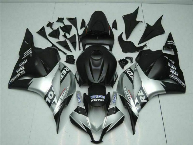 2009-2012 Honda CBR600RR Motorcycle Fairings - Silver Matte Black Repsol UK