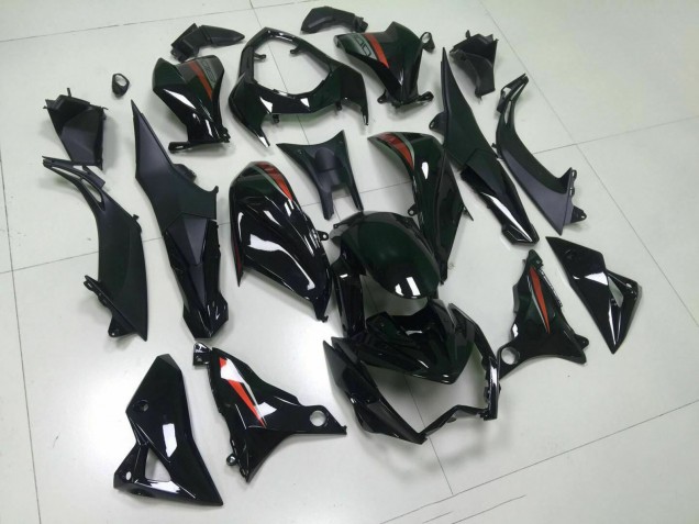 2013-2018 Kawasaki Z800 Motorcycle Fairings - Glossy Black Red Silver UK