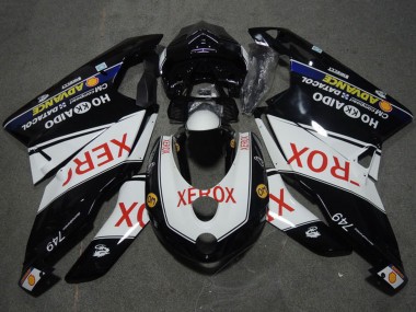 2005-2006 Ducati 749 Motorcycle Fairings - White Glossy Black Red Xerox UK