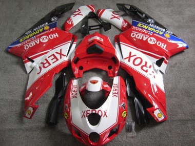 2005-2006 Ducati 749 Motorcycle Fairings - White Red Blue Glossy Black Xerox UK