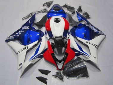 2009-2012 Honda CBR600RR Motorcycle Fairings - White Red Blue Dream UK
