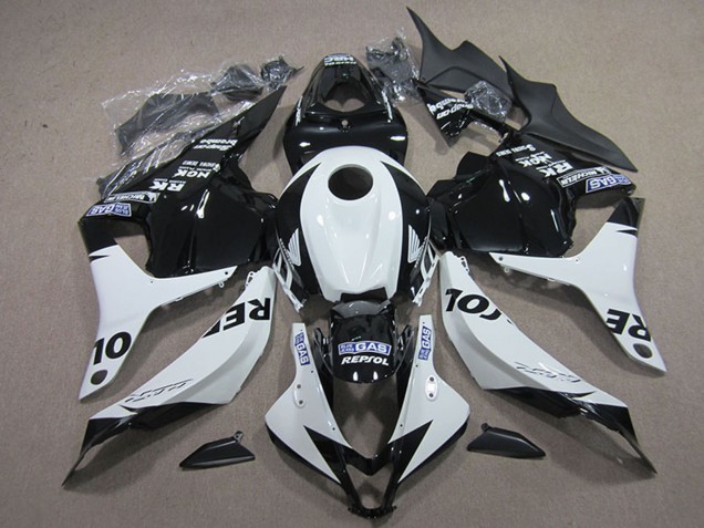 2009-2012 Honda CBR600RR Motorcycle Fairing Kits - White Glossy Black Repsol UK