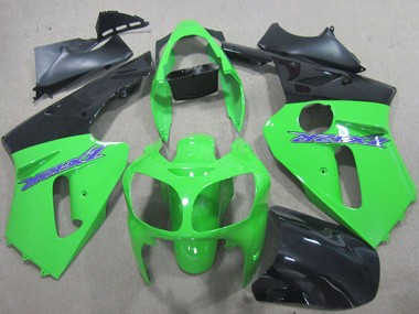 2000-2001 Kawasaki ZX12R Motorcycle Fairings - Green Matte Black Blue UK