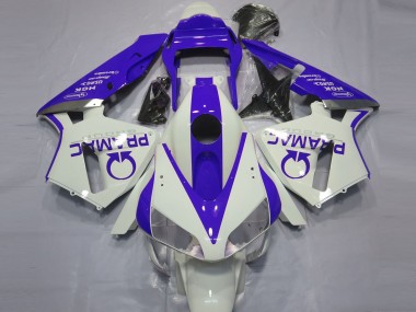2003-2004 Honda CBR600RR Motorcycle Fairings - White Blue Pramac UK