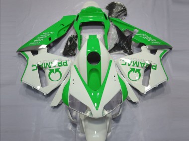 2003-2004 Honda CBR600RR Motorcycle Fairings - White Green Pramac UK