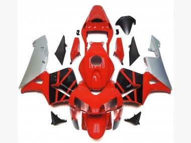 2003-2004 Honda CBR600RR Motorcycle Fairings - Silver Red Glossy Black OEM Style UK