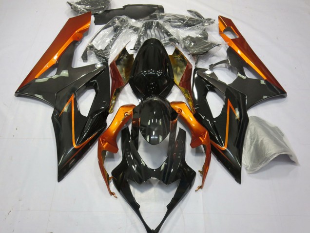 2005-2006 Suzuki GSXR 1000 Motorcycle Fairings - Burnt Orange Black UK