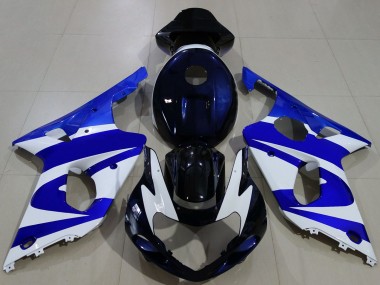 2000-2002 Suzuki GSXR 1000 Motorcycle Fairings - Blue White Black UK