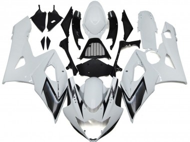 2005-2006 Suzuki GSXR 1000 Motorcycle Fairings - Glossy White Silver Black UK
