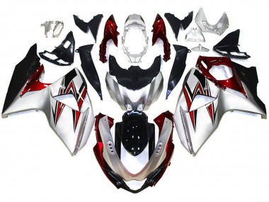 2009-2016 Suzuki GSXR 1000 Motorcycle Fairings - Silver Red Black UK