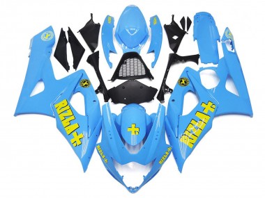2005-2006 Suzuki GSXR 1000 Motorcycle Fairings - Blue Yellow Rizla UK
