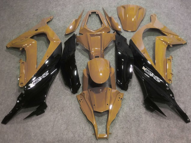 2016-2020 Kawasaki ZX10R Motorcycle Fairings - Desert Tan Glossy Black UK