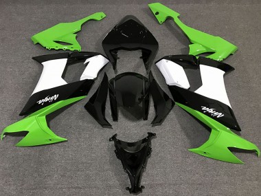 2008-2010 Kawasaki ZX10R Motorcycle Fairings - Green White Black UK