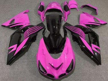 2006-2011 Kawasaki ZX14R Motorcycle Fairings - Pink Glossy Black UK