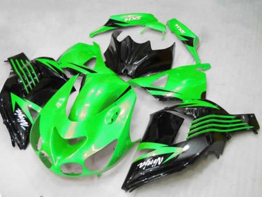 2012-2024 Green Glossy Black White Ninja Kawasaki ZX14R ZZR 1400 Motorcycle Fairings UK