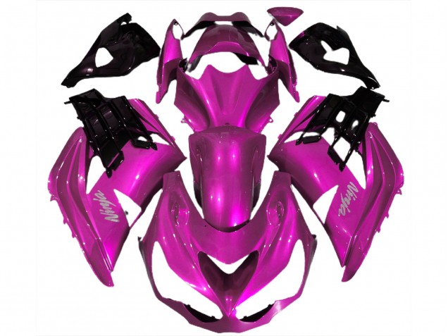 2012-2024 Hot Pink Black Kawasaki ZX14R ZZR 1400 Motorcycle Fairings UK