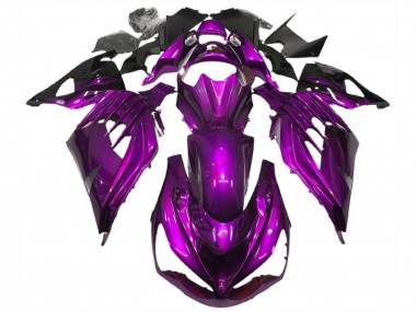 2012-2024 Purple Black Kawasaki ZX14R ZZR 1400 Motorcycle Fairings UK
