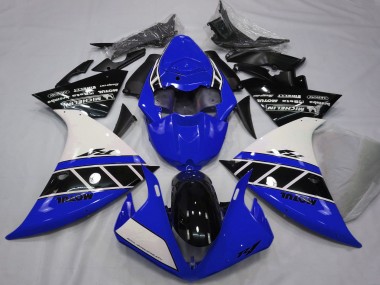 2012-2014 Yamaha R1 Motorcycle Fairings - White Blue Glossy Black UK