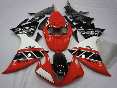 2012-2014 Yamaha R1 Motorcycle Fairings - Red White Glossy Black UK