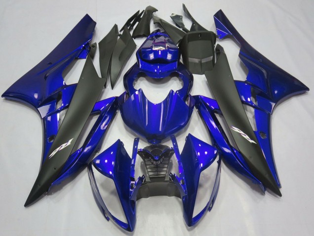 2006-2007 Yamaha R6 Motorcycle Fairings - Blue Matte Black UK