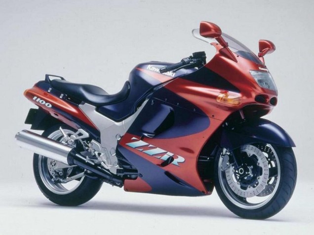 1993-2003 Kawasaki ZZR1100 Motorcycle Fairings - Maroon Red Dark Blue UK