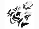 2021-2024 Glossy Black White Kawasaki Versys 650 Motorcycle Fairings UK