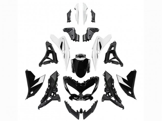 2021-2024 Glossy Black White Kawasaki Versys 650 Motorcycle Fairings UK