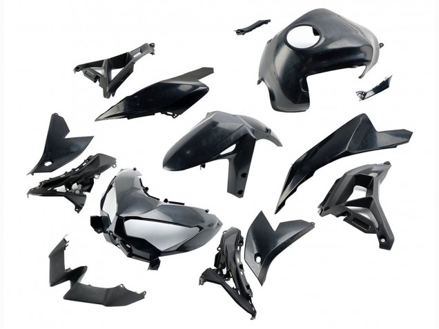 2021-2024 Glossy Black Kawasaki Versys 650 Motorcycle Fairings UK