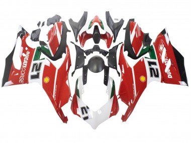 2020-2024 Ducati Panigale V2 Motorcycle Fairings - White Red Green Matte Black Corse 21 UK