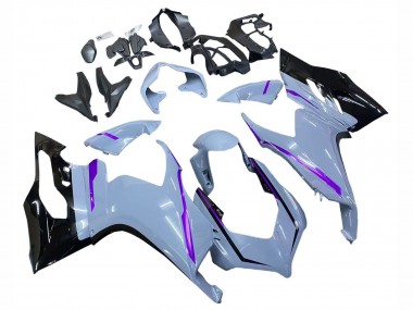2020-2024 Ducati Panigale V2 Motorcycle Fairings - Glossy Grey Purple Glossy Black UK