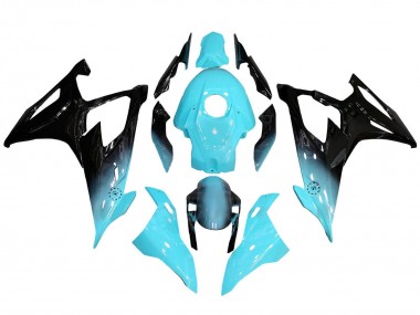 2019-2022 BMW S1000RR Motorcycle Fairings - Light Blue Black UK