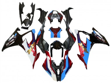 2019-2022 BMW S1000RR Motorcycle Fairings - Black Red Blue UK