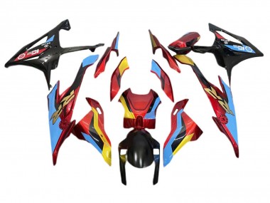2019-2022 BMW S1000RR Motorcycle Fairings - Light Blue Red Gold UK
