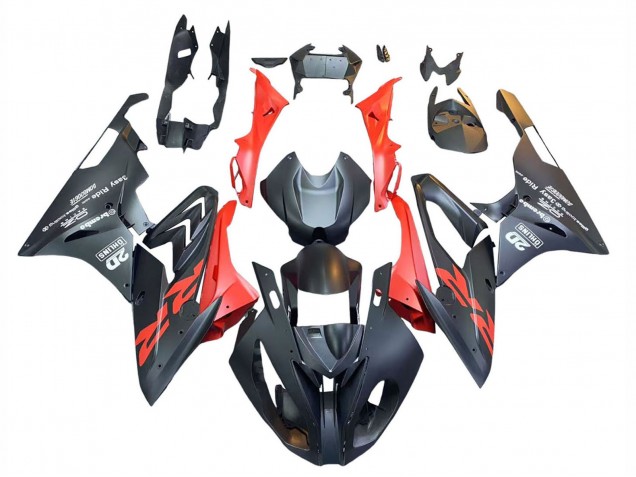 2015-2016 BMW S1000RR Motorcycle Fairings - Matte Black Red UK