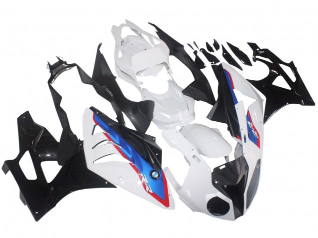 2009-2014 BMW S1000RR Motorcycle Fairings - White Red Blue Glossy Black HP Becker Carbon UK