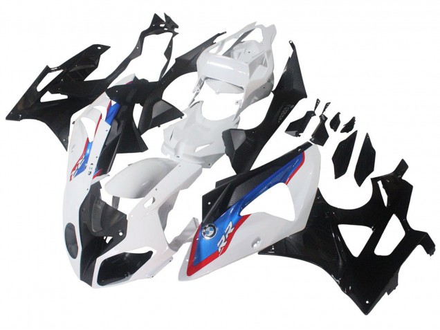 2009-2014 BMW S1000RR Motorcycle Fairings - White Red Blue Glossy Black HP Becker Carbon UK