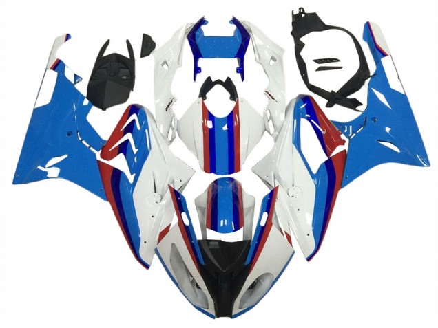 2009-2014 BMW S1000RR Motorcycle Fairings - White Red Blue UK