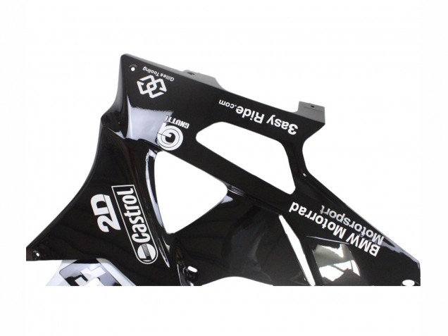 2009-2014 BMW S1000RR Motorcycle Fairings - White Blue Glossy Black Castrol UK