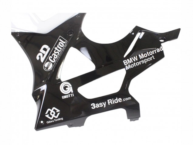 2009-2014 BMW S1000RR Motorcycle Fairings - White Blue Glossy Black Castrol UK