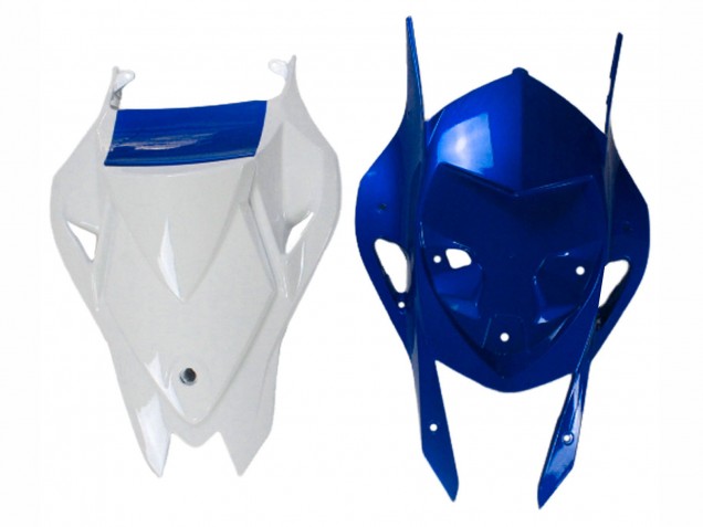2009-2014 BMW S1000RR Motorcycle Fairings - White Blue Glossy Black Castrol UK