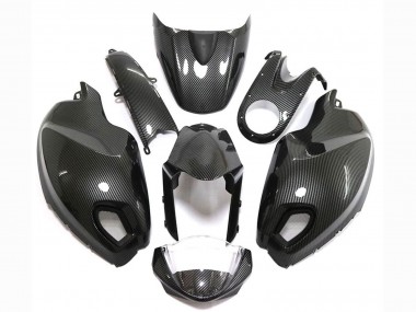 2008-2012 Ducati Monster 696 796 1100 1100S Motorcycle Fairings - Black Carbon Fiber Style UK