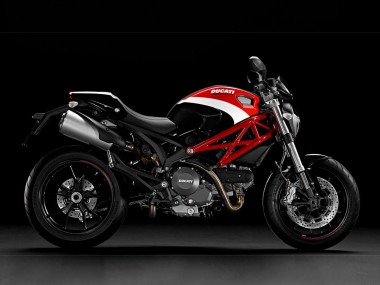 2008-2012 Ducati Monster 696 796 1100 1100S Motorcycle Fairings - White Red UK