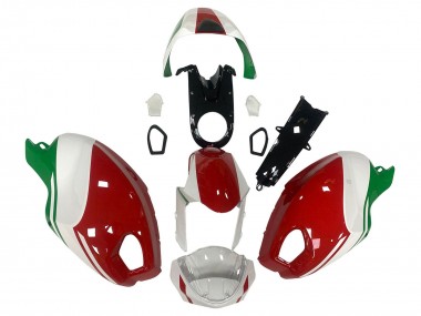 2008-2012 Ducati Monster 696 796 1100 1100S Motorcycle Fairing - White Red Green UK